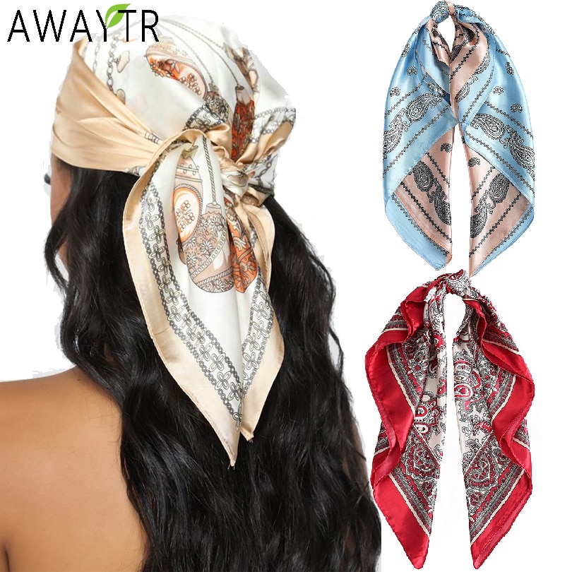 Floral Print Scrunchies Hair Scarf Bohemia Women Ribbon Hairbands Streamers Bow Hair Rope Ties Holder Ponytail Hair Accessories