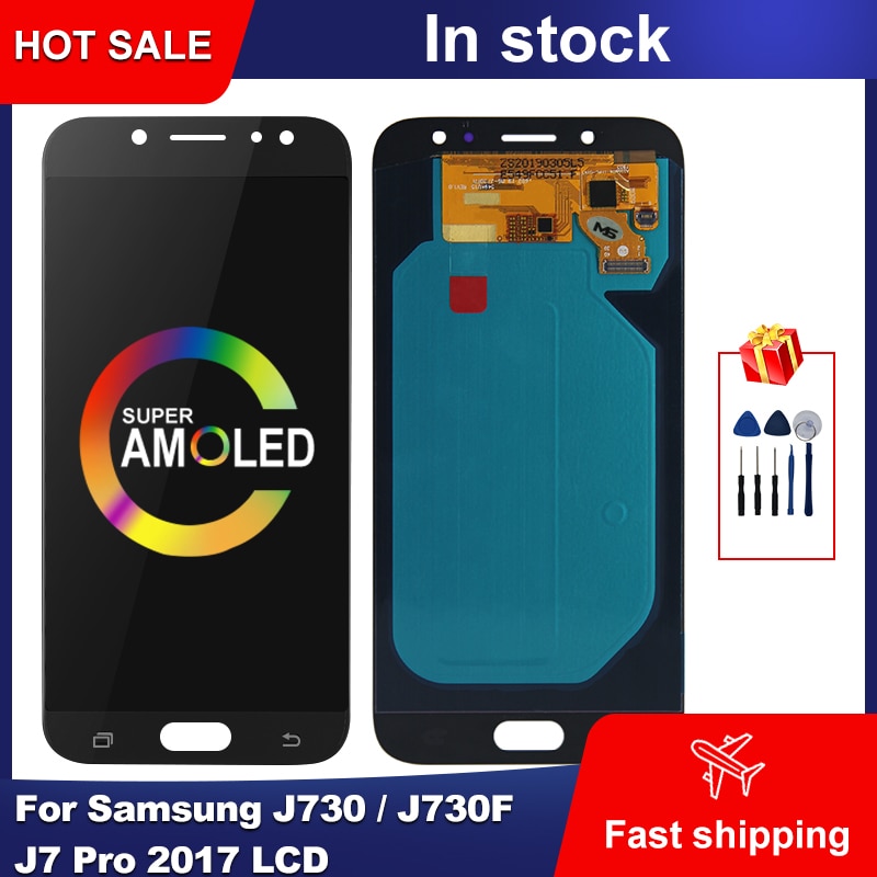 5.5" AMOLED LCD For Samsung Galaxy J730 J730F J7 Pro 2017 LCD Display Touch Screen Digitizer Assembly For Samsung J730 Display