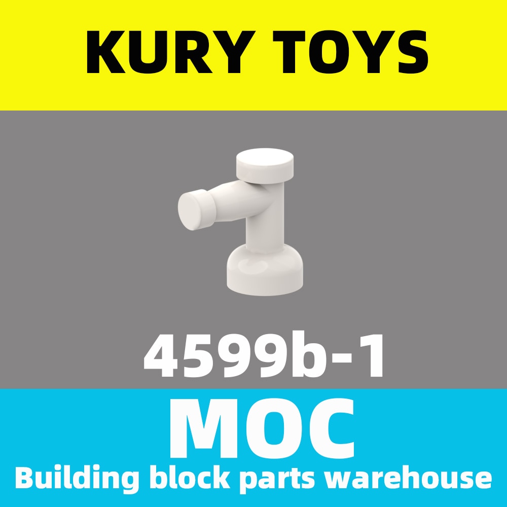 Kury Toys DIY MOC For 4599b Building block parts For Tap 1 x 1 without Hole in Nozzle End For toy brick