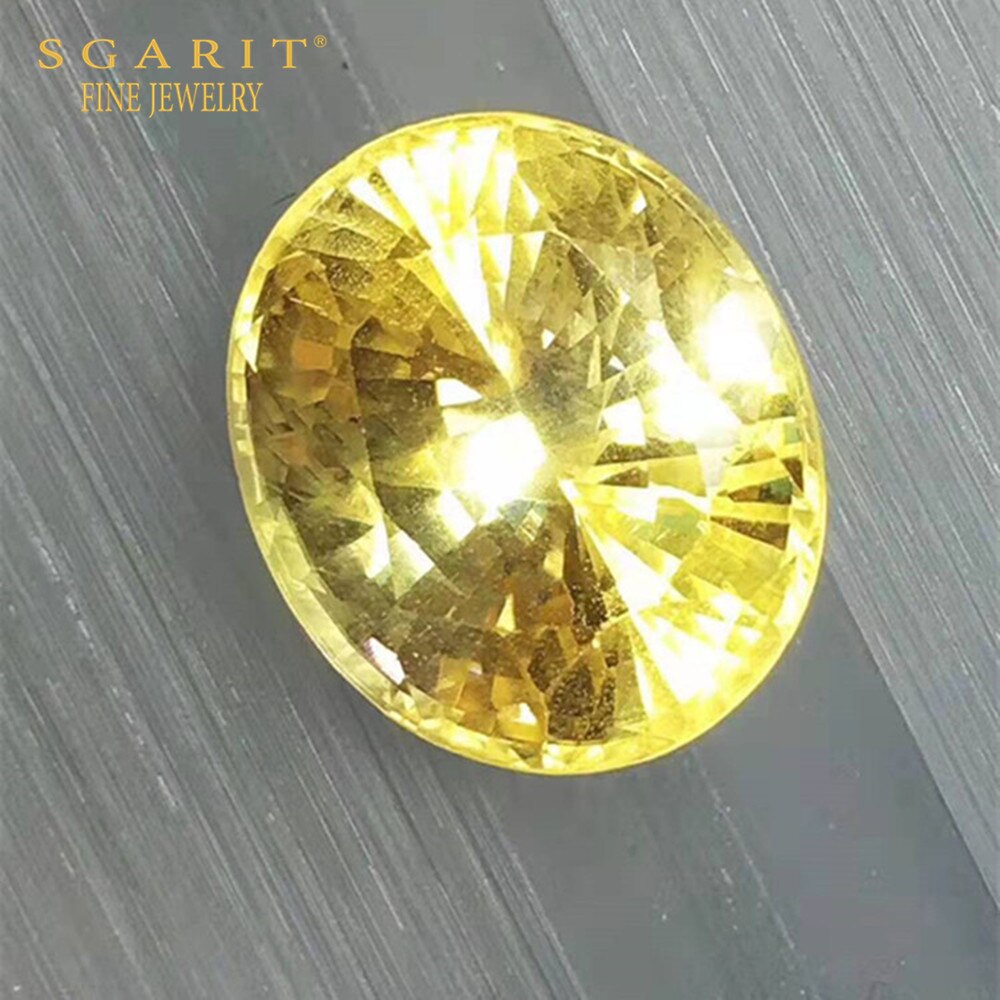 collection high quality loose gemstone for jewelry CGL 9.73ct Sri Lanka natural unheated yellow sapphire