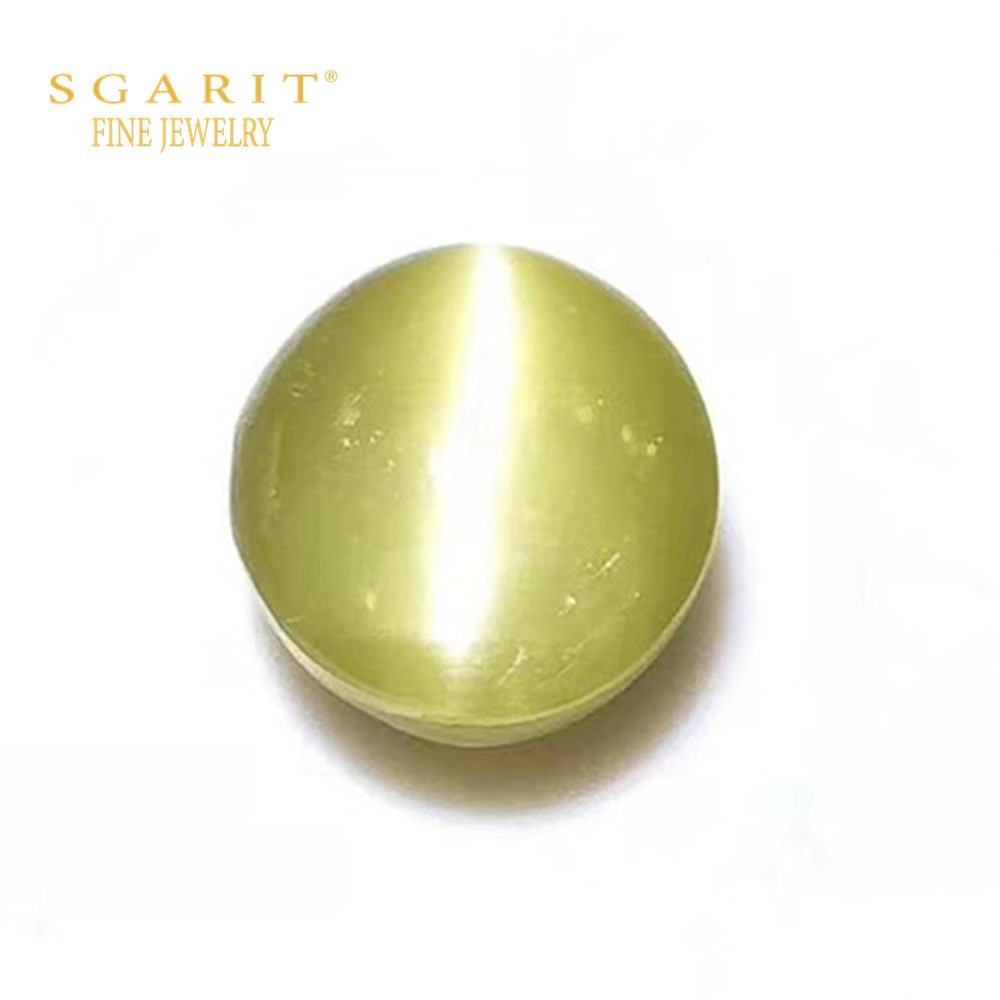 rare precious loose gemstone for jewelry making GGTL 8.48ct apple green natural chrysoberyl cat's eye