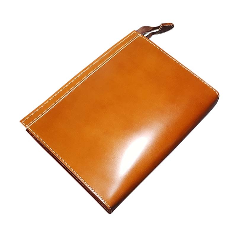 jiangxin Japan horse hip skin men clutch bags Handmade horse leather men envelope bag Hand caught Female hand bag custom