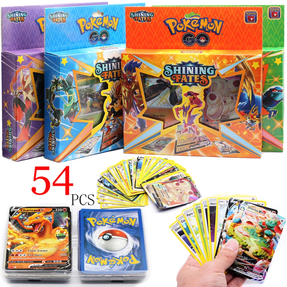 54PCS/BOX SUN&MOON TEAM UP GX MEGA Pokemon Shining Card Game Battle Carte Trading Cards Game Children Pokemons Toys for children