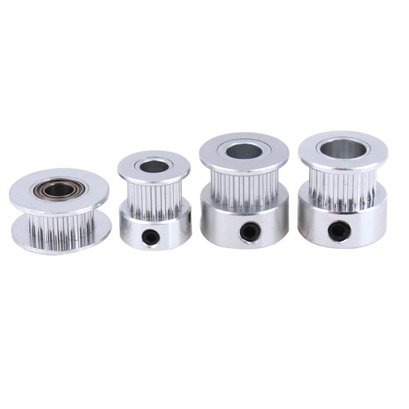 1Pcs GT2 Pulley 16/20 tooth Bore 5mm 6.35mm 8mm teeth Timing Gear Alumium For 2GT belt Width 6mm For 3D printer parts