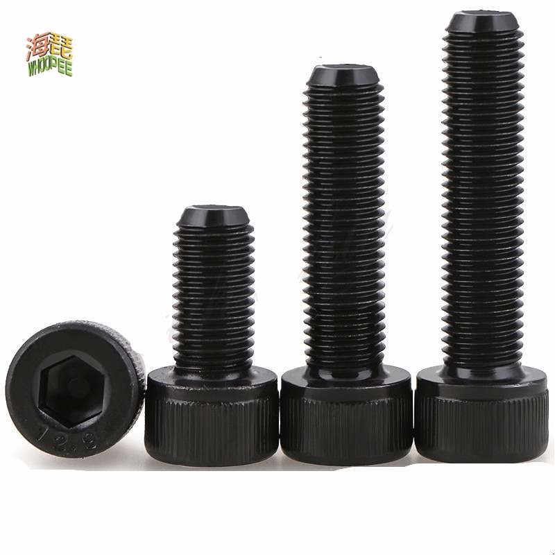 5-50pcs Hexagon Hex Socket Cup Head Screw Bolts M1.6 M2 M2.5 M3 M4 M5 M6 M8 M10 12.9 Grade Carbon Steel Allen Screw Din912