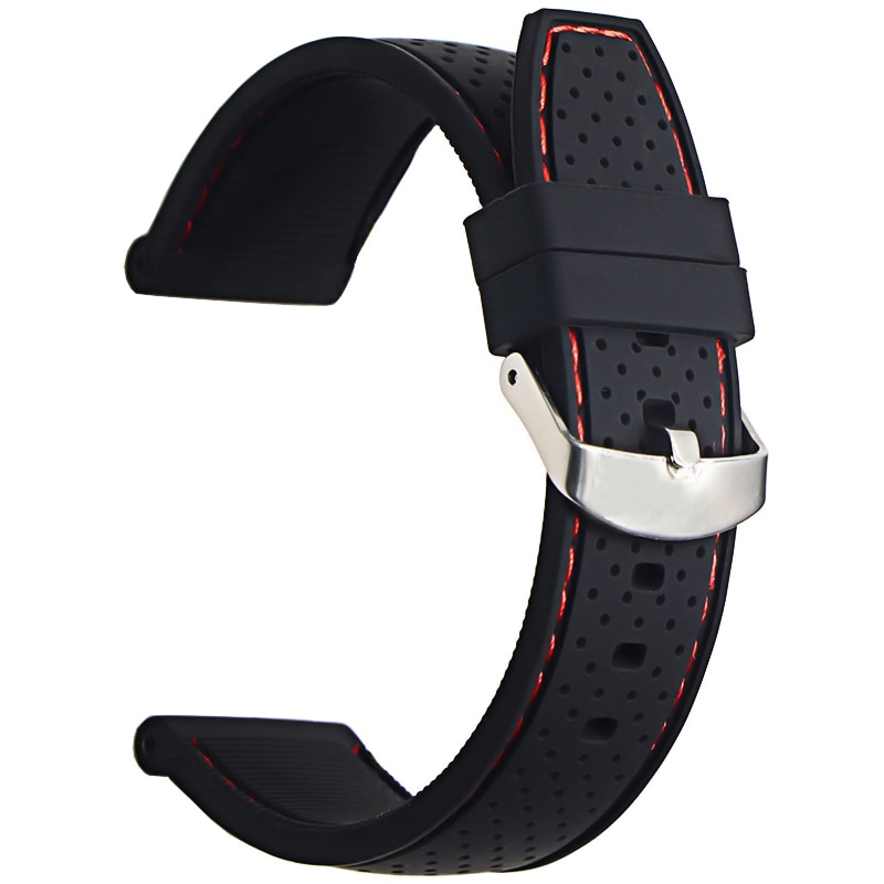 Silicone Watchband 22mm Band Watch Accessories Strap Rubber Bracelet Belt Waterproof 2019 High Quality