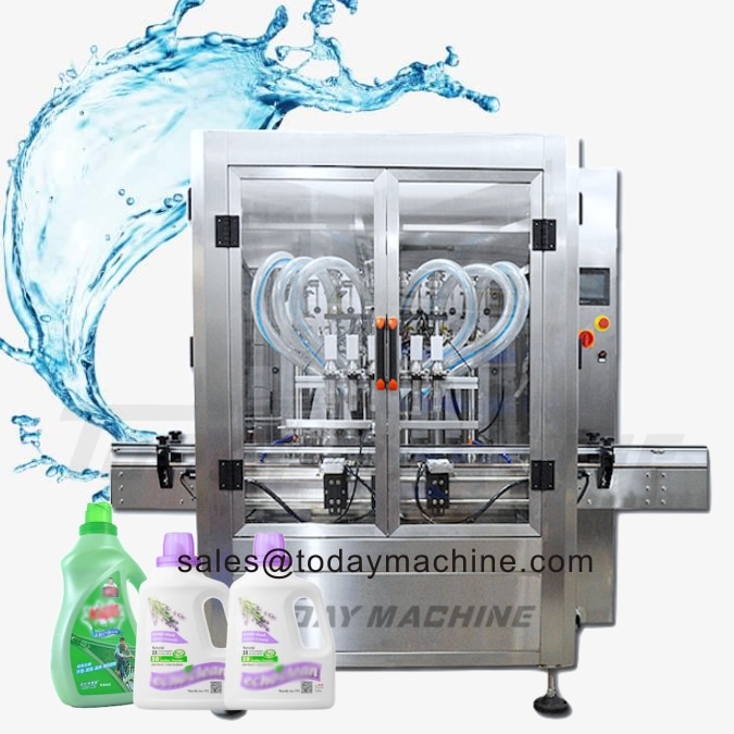 Touch Screen Automatic Liquid Soap Detergent Shampoo Shower Gel Lotion Dishwashing Filling Capping Machine Production Line
