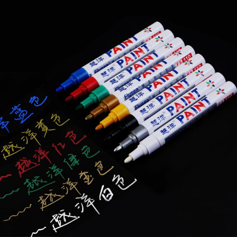 Highlighter Pen Office 12 Colors Doodle Pen Permanent Paint Marker Pen For steel wood plastic glass paper textile cardboard tile