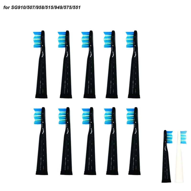 10pcs seago electric toothbrush heads Replacement Sonic Toothbrush Care 899 Set (10 heads) for SG910/507/958/515/949/575/551