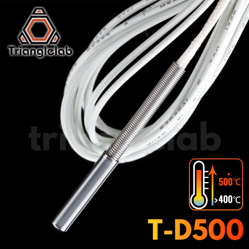 Trianglelab T-D500 Temperature Sensor 500℃ high temperature 3D printing for volcano E3D V6 HOTEND PEI PEEK Nylon carbon fiber