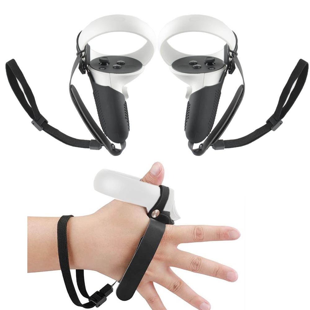 5in1 Knuckle Strap+Grip Cover+Hand Strap+VR Lens Dust cover+Thumb Button Cap for Oculus Quest 2 VR Controller Accessories