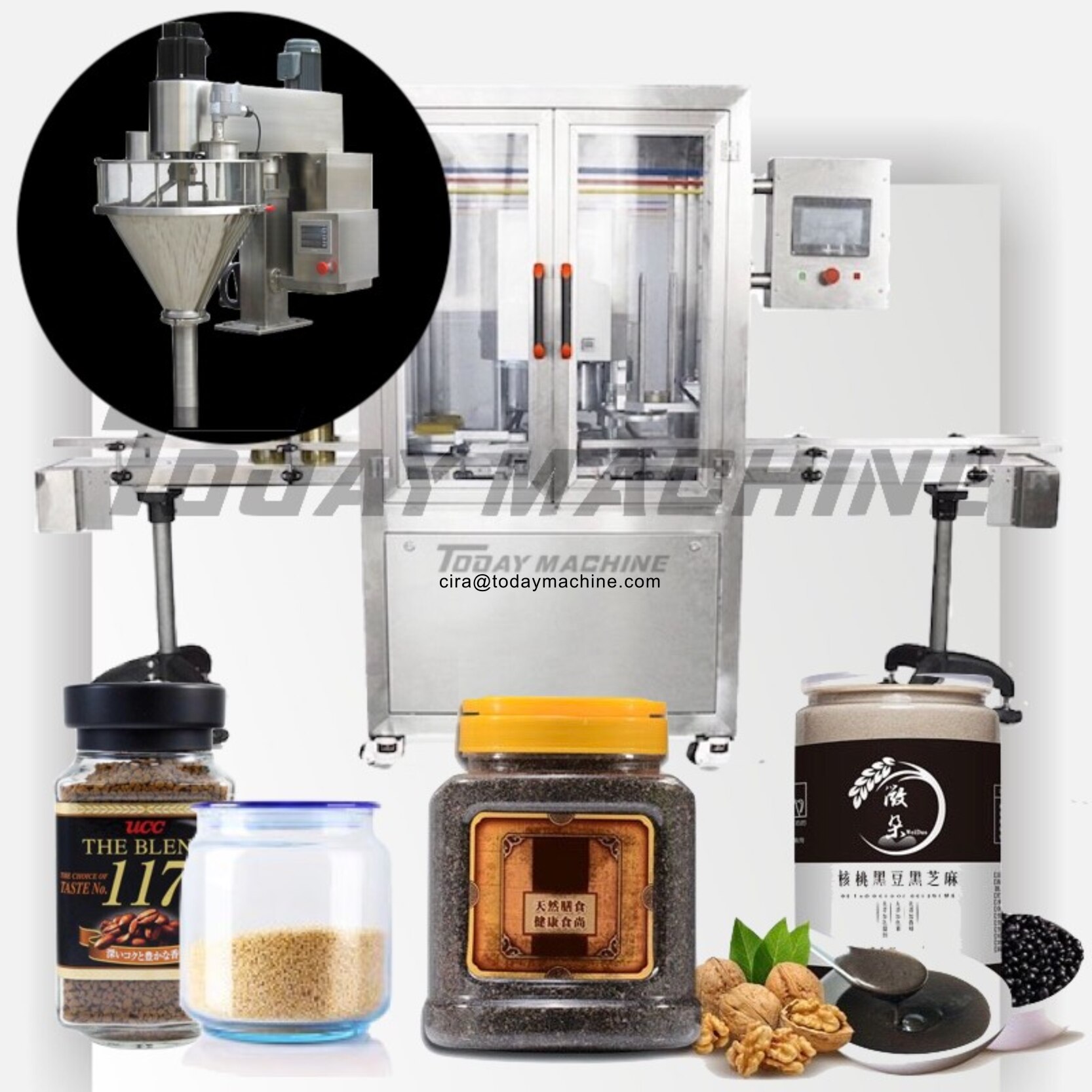 Automatic Dry Curry Chilli Spices Powder Auger Filler Machine Prices / Filling Capping Labeling Line for Bottles Jars