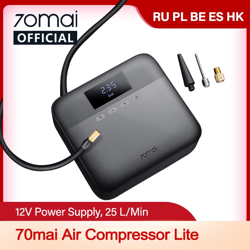 70mai Car Air Compressor Lite 12V 70mai Protable Electric Car Air Pump Mini compressor Tire Inflator Auto Tyre Pumb LED Screen