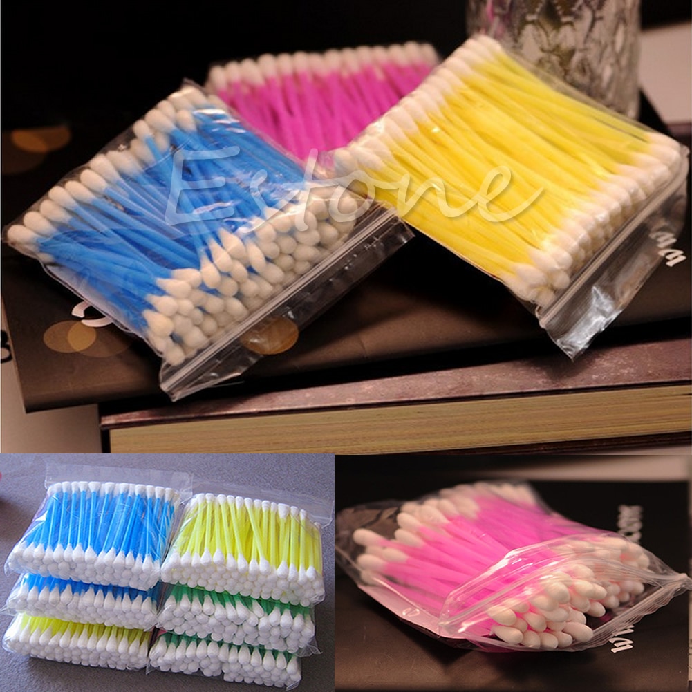 100Pcs Disposable Cotton Swab Applicator Q-tip Swabs Plastic Handle Sturdy New