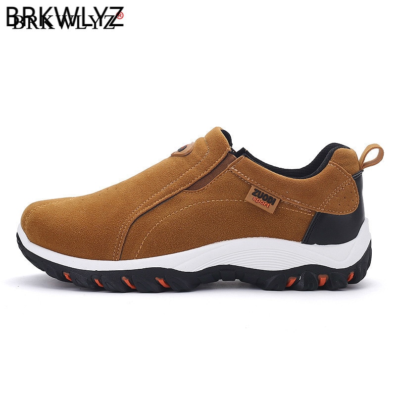 Men's Walking Shoes Slip-On Comfortable Anti-slip Sneakers Footwear Breathable Big Size 39-48