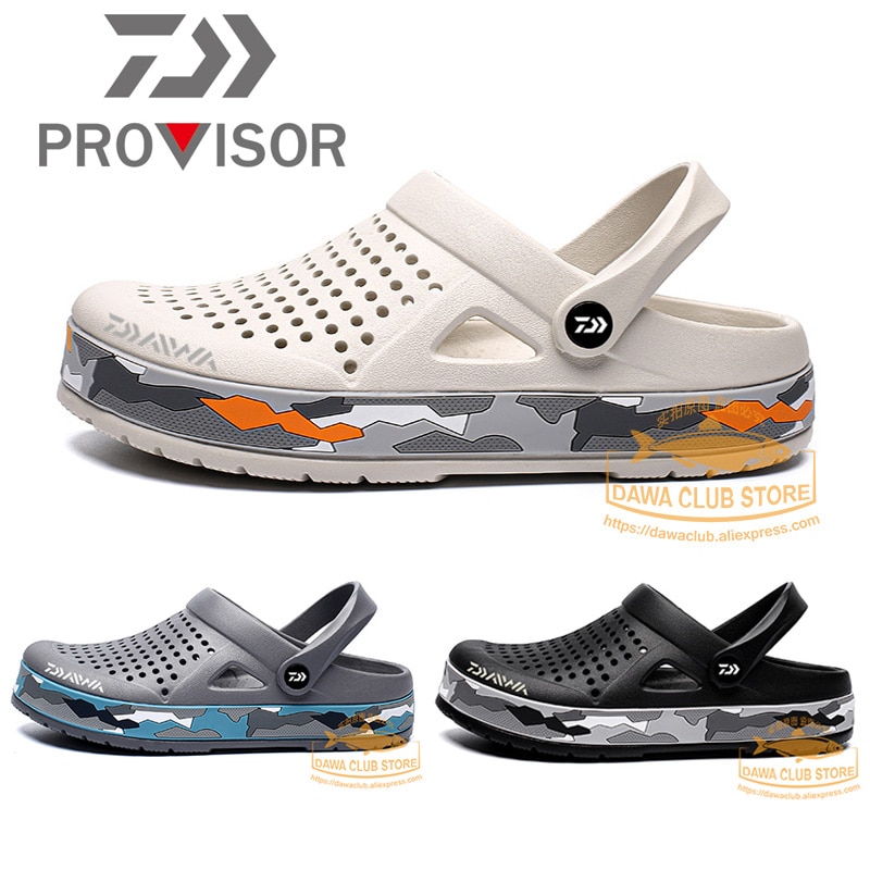 2020 DAWA Fishing Shoes Beach Sandals Camouflage Outdoor Shoes Light Weight Breathable Slipper Daiwa Men Summer Soft Water Shoes