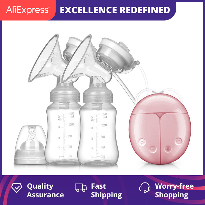 Double Bilateral Electric Breast Pump Milker Suction Large Automatic Massage Postpartum Milk Maker Bebes Accesorios