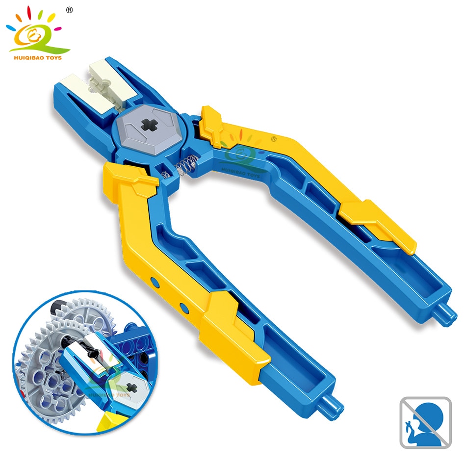 HUIQIBAO Toys Dismantled Device Building Blocks Technical Series Accessories Pliers Tongs Tool Bricks Parts Toys Children Kids