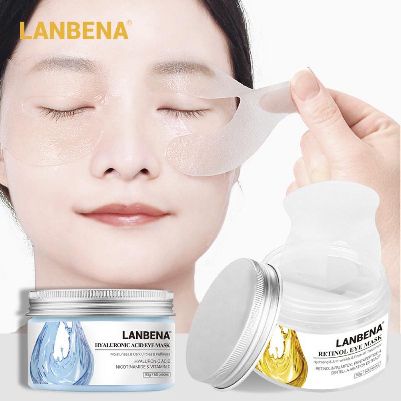 LANBENA Hyaluronic Acid Eye Mask 50pcs/box Moisturizing Eye Patches Anti-Aging/Puffiness Dark Circle Eyes Gel TSLM1