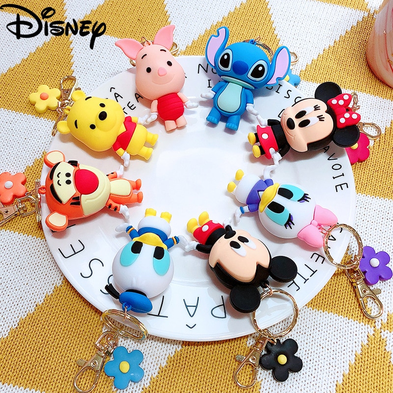 2020 Hot Sale Disney Mickey Keychains Cute Cartoon Baby Boy Girl Key Ring Women Lovely Bag Key Chain Monster New Key Accessories