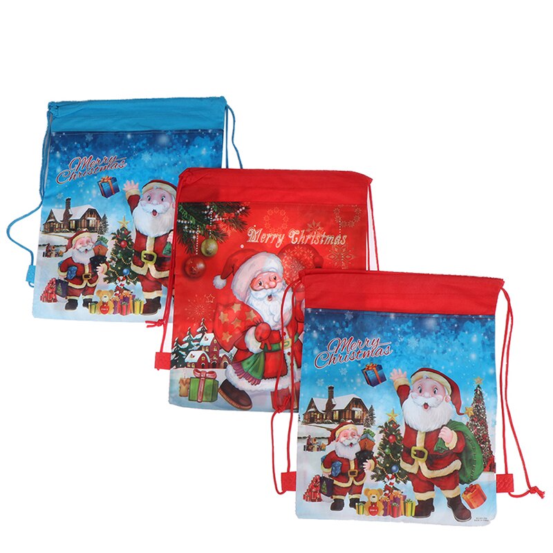 New Santa Claus Drawstring Big Backpack Kids New Year Banquet Stockings Gifts Holders Bag Christmas Gift Candy Bag Storage bag