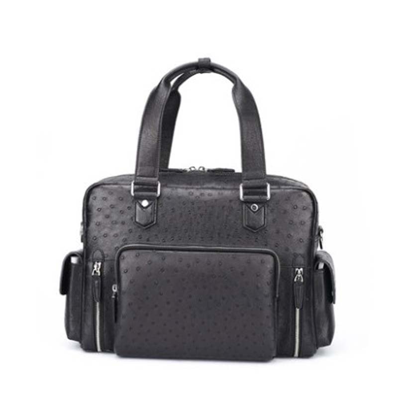 mafeimengge new arrival Ostrich leather bag male business leisure men handbag business trip tourism Travel bag men bag