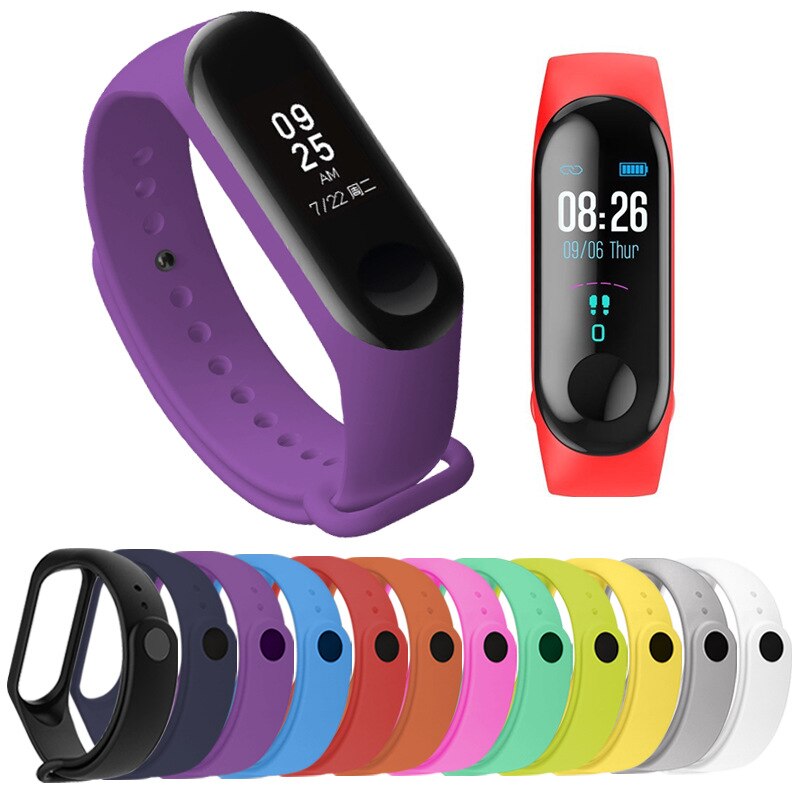 Bracelet For xiaomi Mi Band 4 3 strap Sport watch Strap Replacement Silicone wrist belt accessories For pulseira mi band 4 3