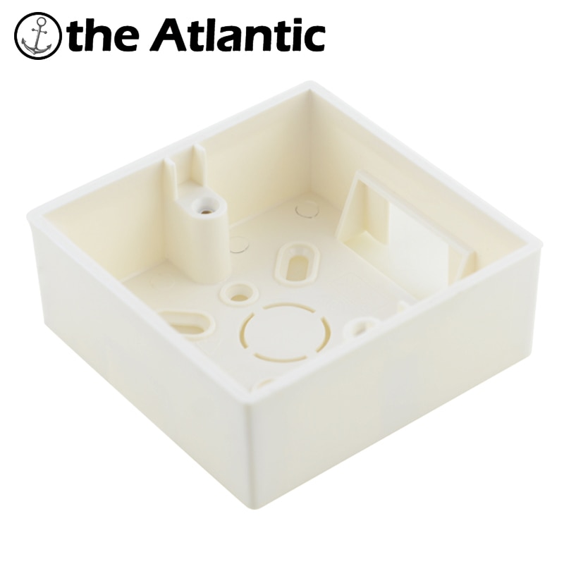 Atlectric External Mounting Box Junction Box Socket Switch Junction Box Surface Installation Box EU DE White 86mm * 86mm * 33mm