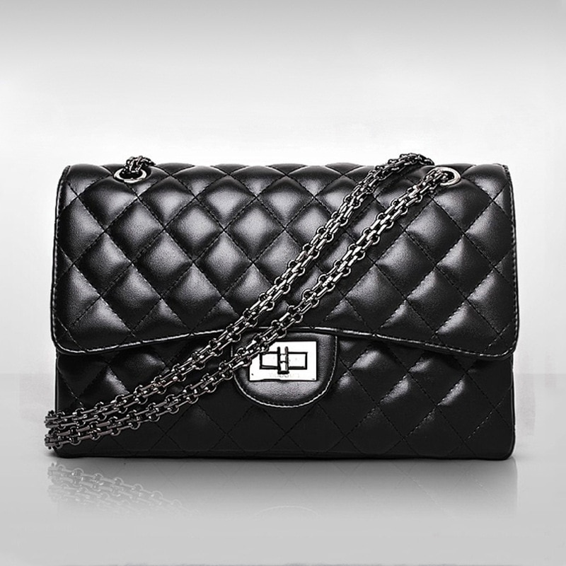 2020 European and American fashion casual tide chain Lingge ladies bag wild shoulder messenger bag small square bag