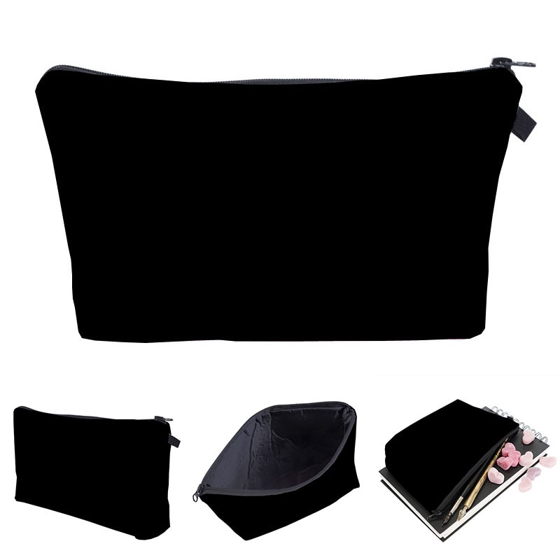 1 pc Classic Black makeup bags wholesale Travel Portable Zipper Cosmetic Organizer косметичка Fashion Women Bag High Quality