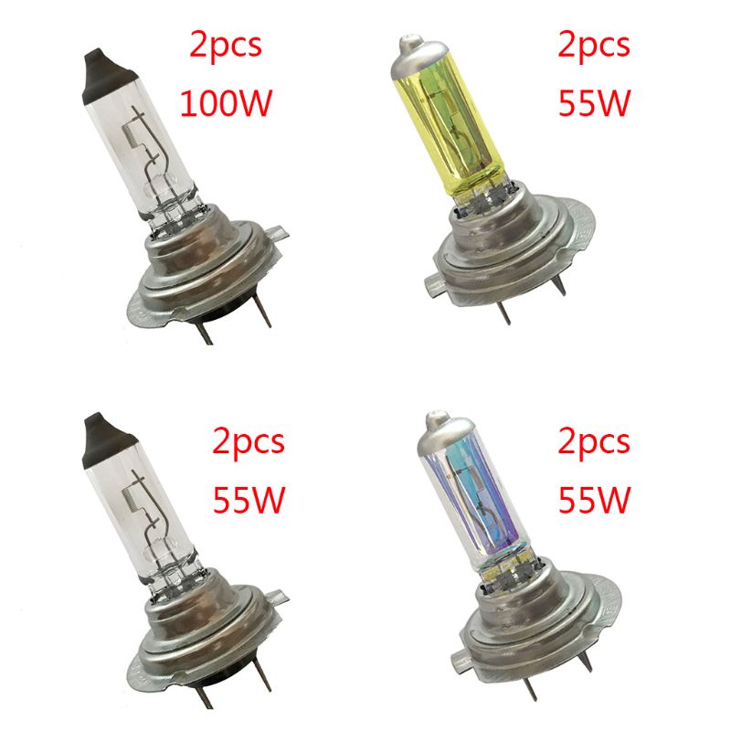 2Pcs H7 55W/100W 12V 3500-4500k Xenon Gas Halogen Headlight White Light Lamp Bulbs Car Lights Exterior Auto Light