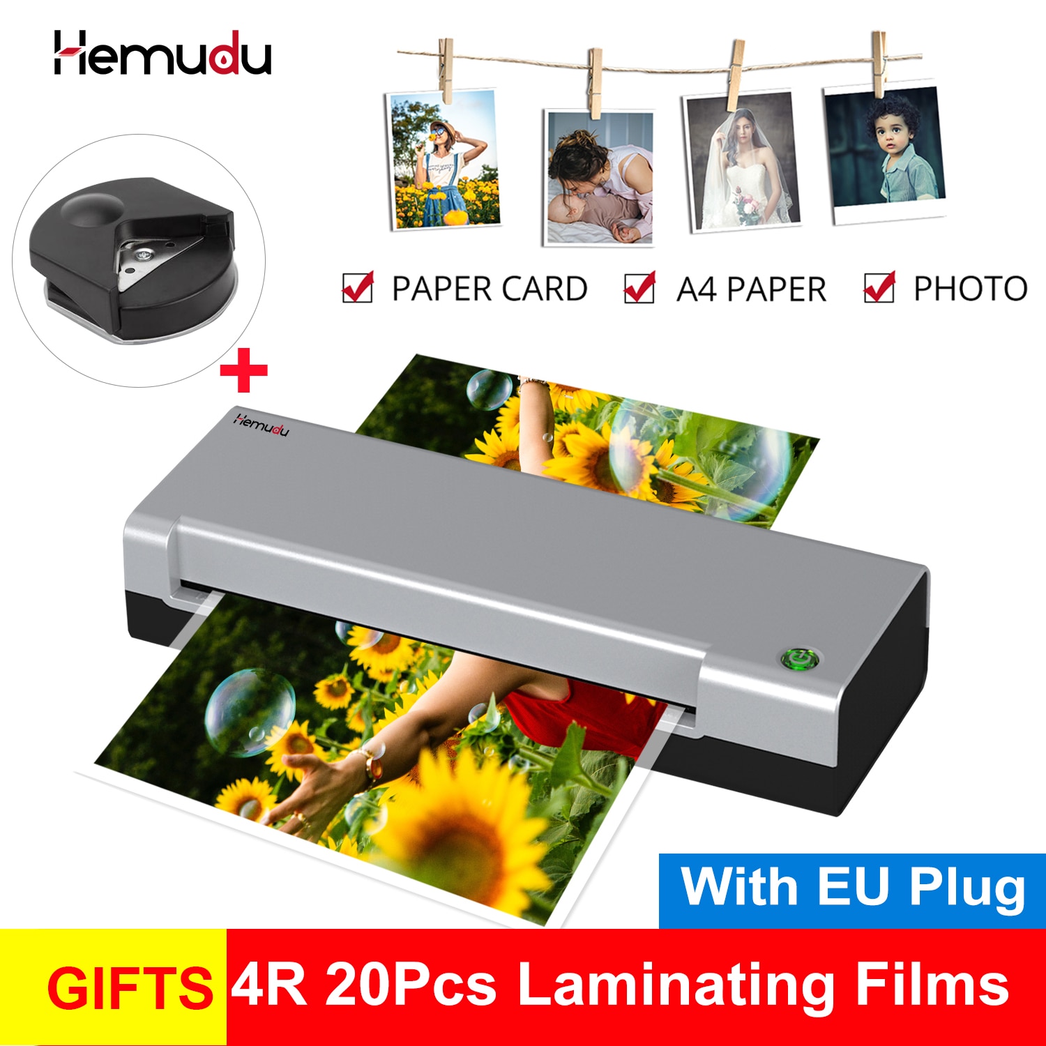 A4 Hot Laminator laminating Machine for A4 Document Photo Blister Packaging Plastic Film Roll Laminator