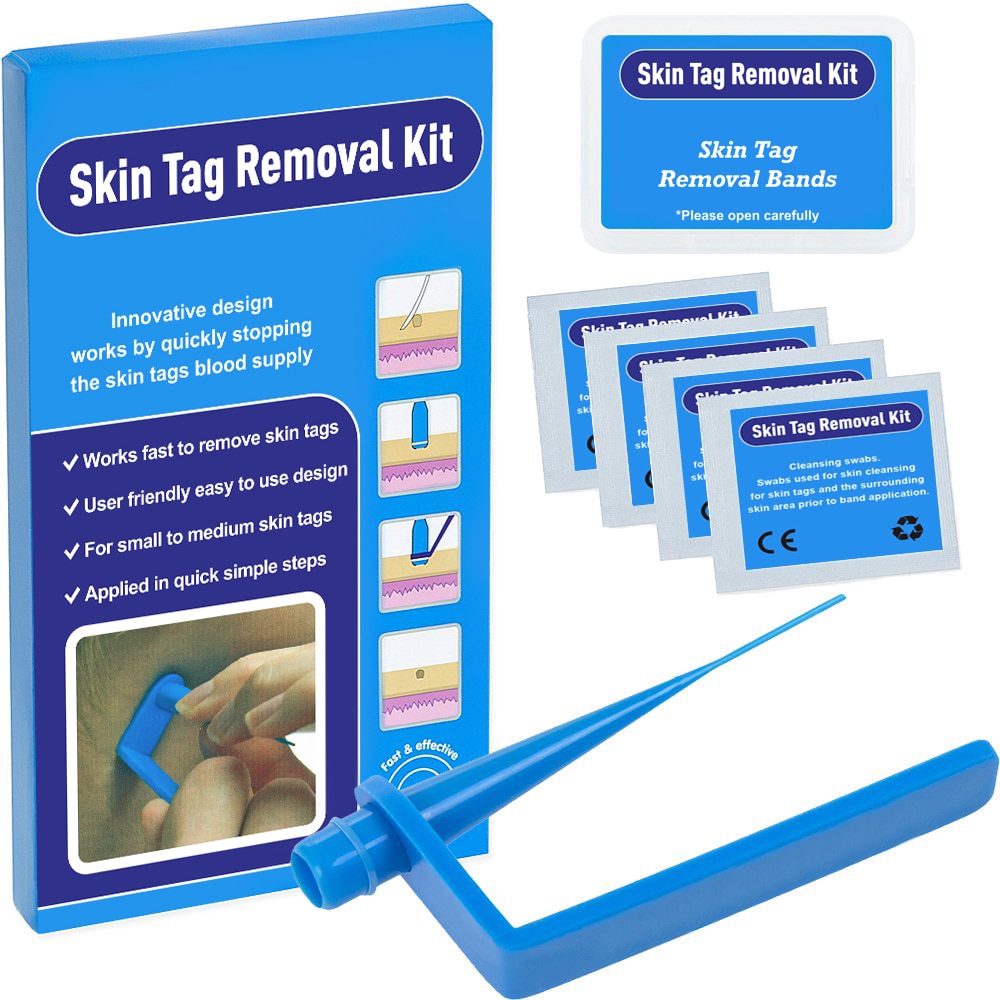 Medical micro skin tag remover patch Mole Wart Remover Micro Band Skin Tag Removal Kit With Cleansing Swabs Adult Mole Face Care