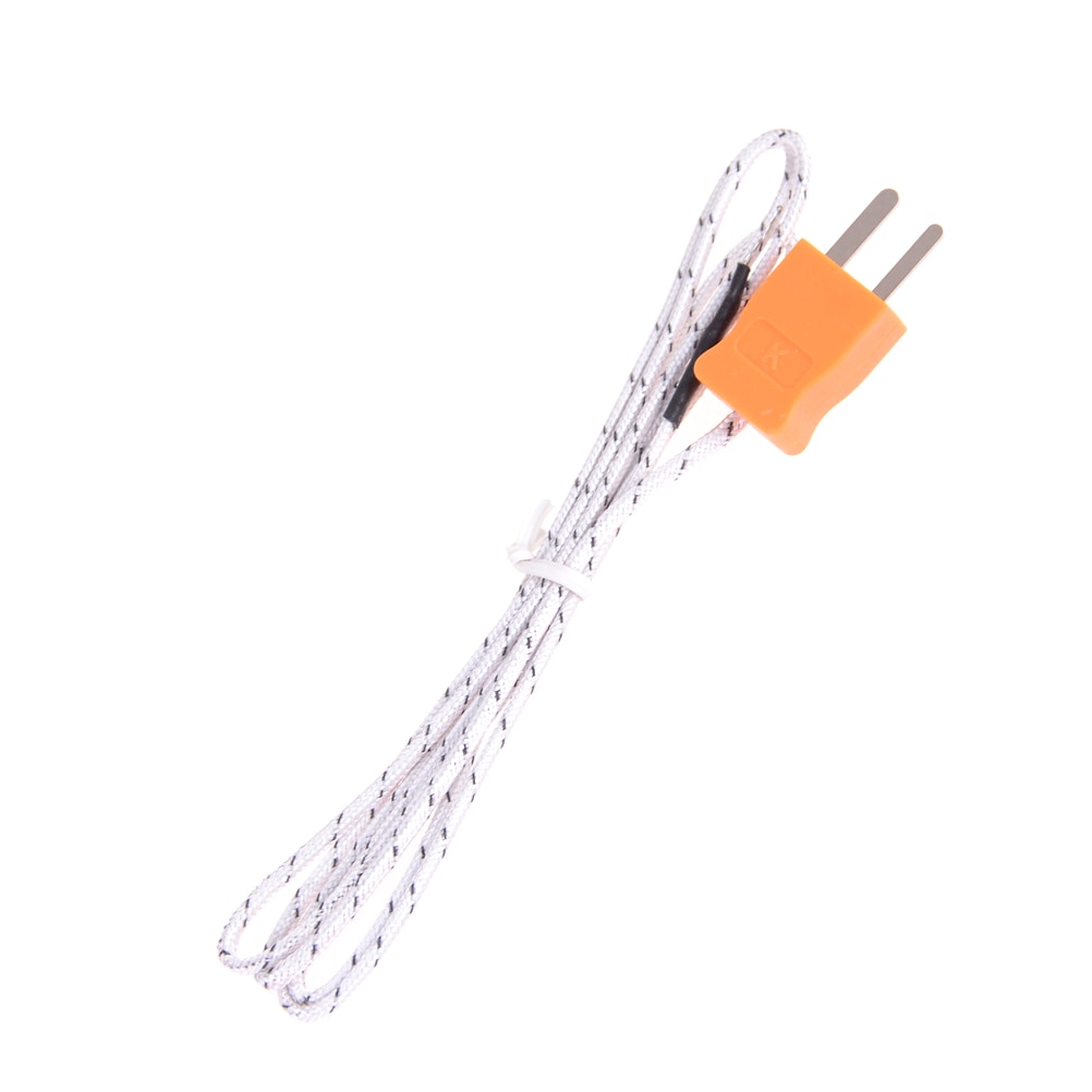100cm K-type Fiberglass Test Length 1m Wire Temperature Thermocouple Sensor Probe Tester Line High Quality