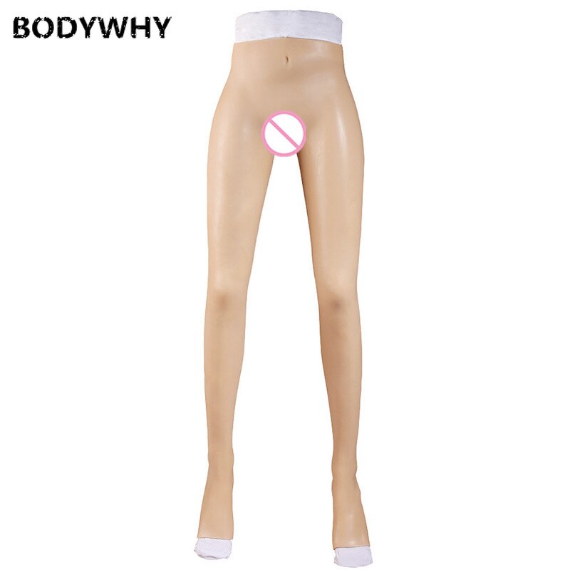 2020 New CD Cross-dressing Silicone Fake Trousers Nine Points Trousers Male To Female Pseudo Girl Men Bodysuit