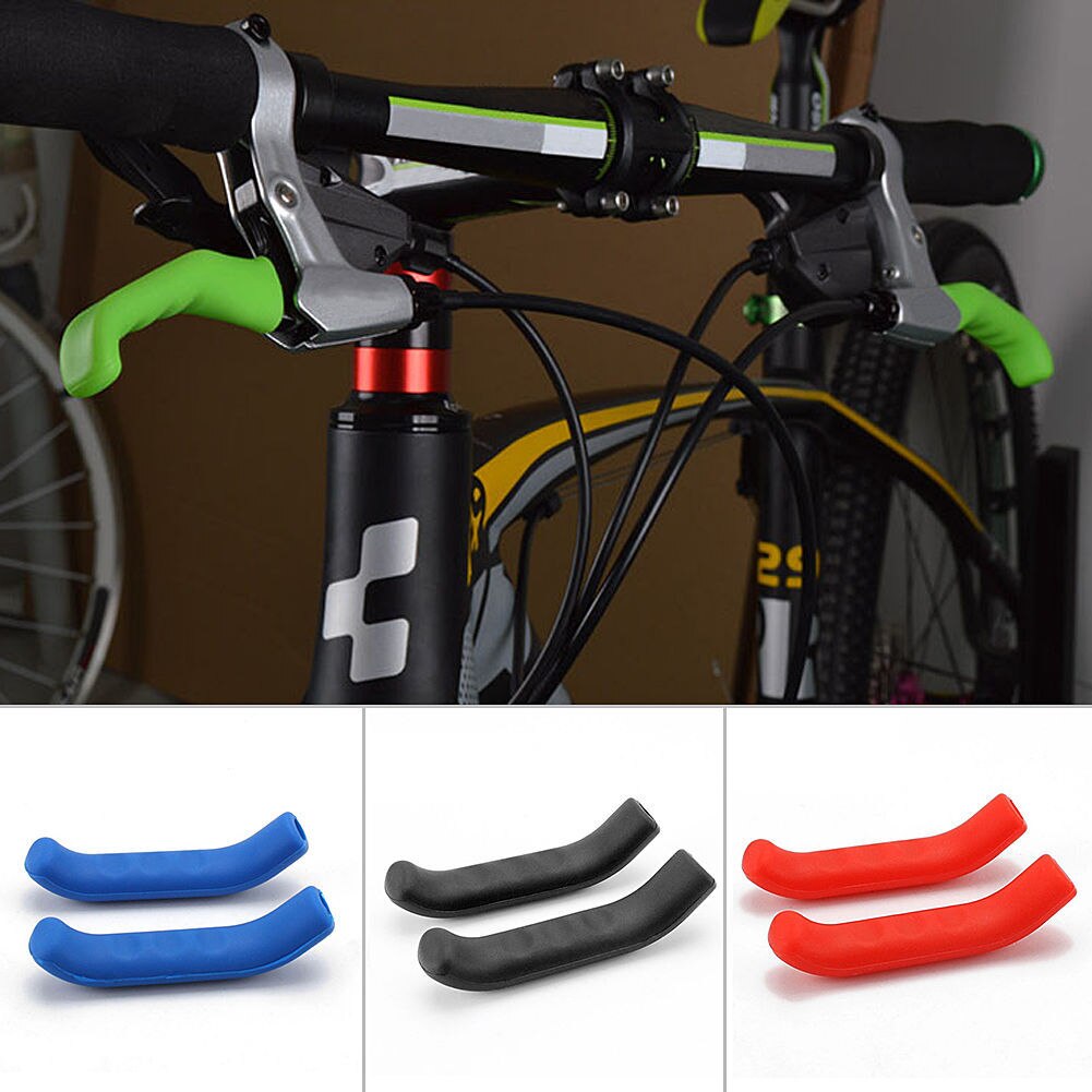 1Pair Universal Silicone Brake Handle bar Grips Cover Brake Handle Cover Mountain Bike Cycling Bicycle Protection Sleeve Cover
