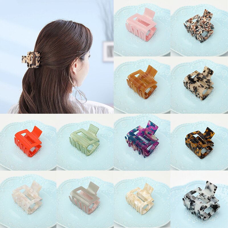 Girls Fashion Hair Clip Elegant Acrylic Hairpin Hair Claw Hairpin For Women Head-Wear Crab Claws Hair Styling Accessories