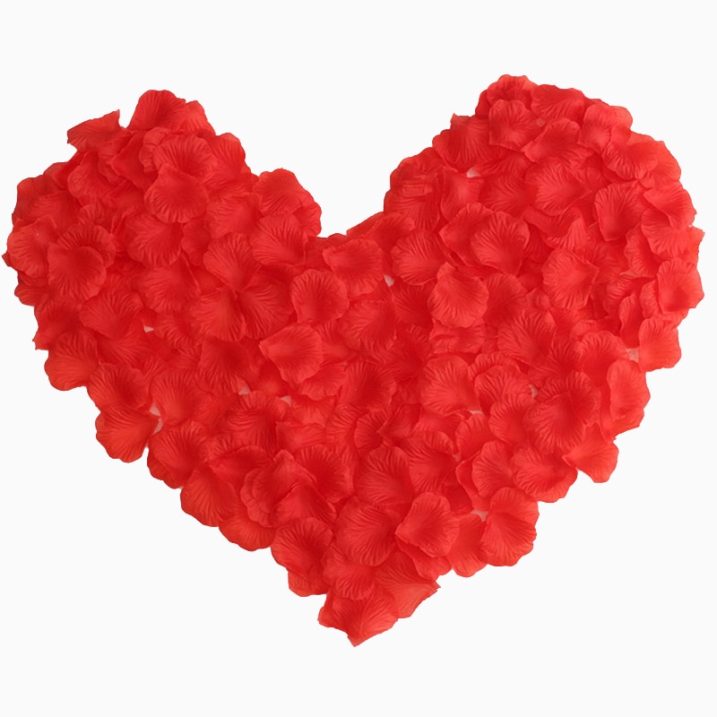 100 pieces of silk cloth with red simulation petals 4.5cm * 4.5cm rose petals wedding wedding room layout wedding supplies