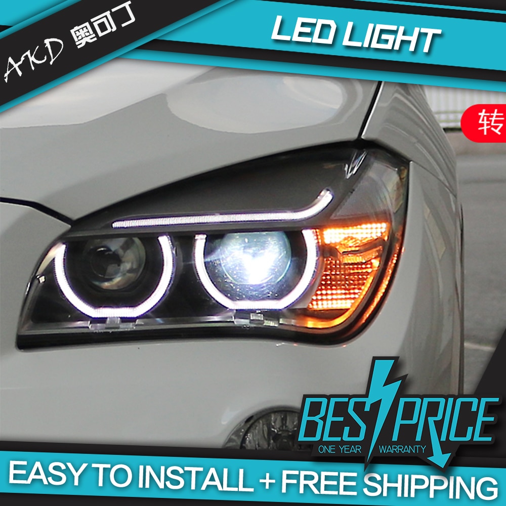 AKD Car Styling Head Lamp for BMW X1 E84 Headlights 2011-2015 New LED Headlight Angel Eye DRL Hid Bi Xenon Auto Accessories