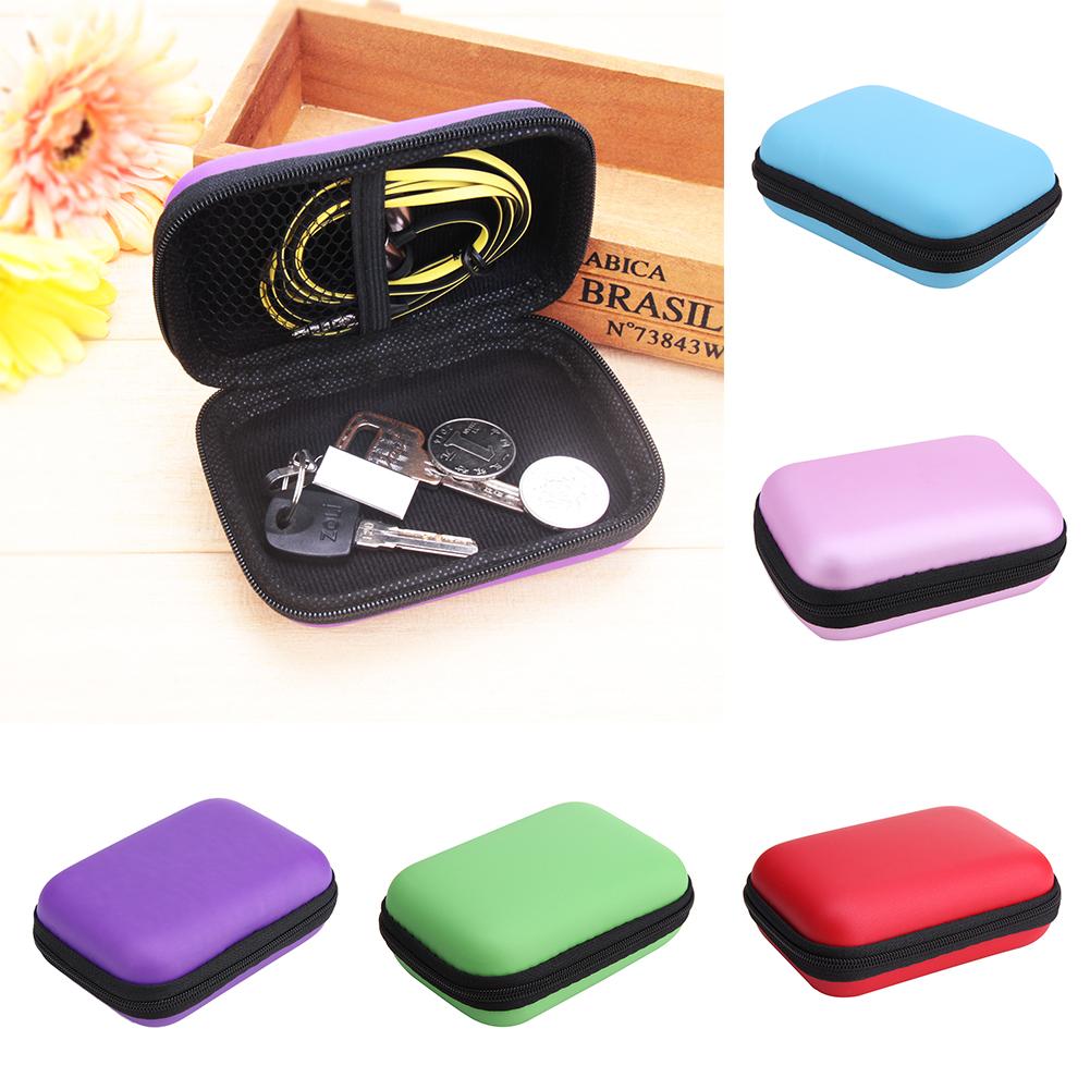 Mini Earphone Holder Case Storage Carrying Hard Bag Box Case For Earphone Headphone Accessories Earbuds memory Card USB Cable