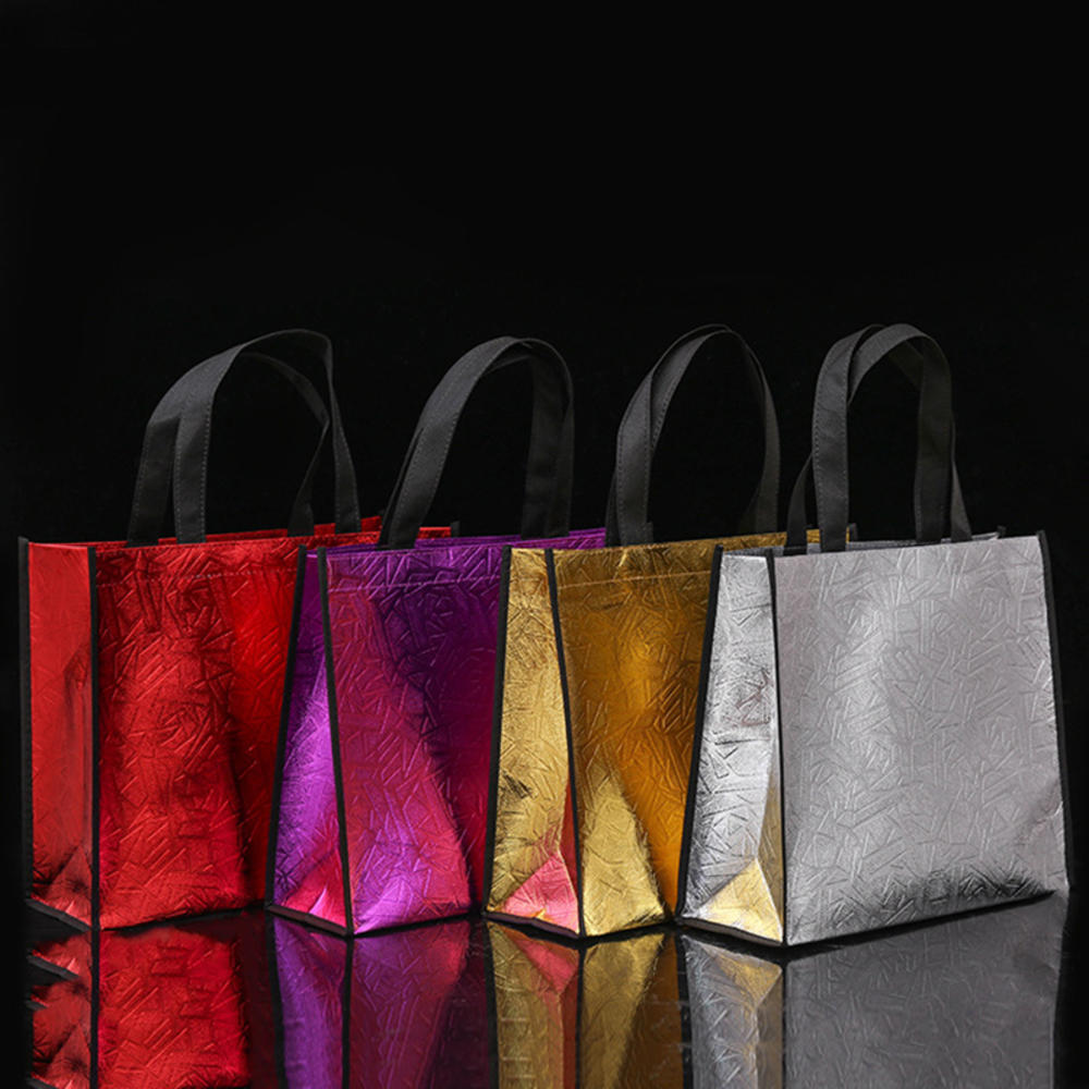 Fashion Laser Shopping Bag Foldable Eco Bag Large Capacity Canvas Travel Storage Bags Waterproof Fruit Vegetable Storage Handbag