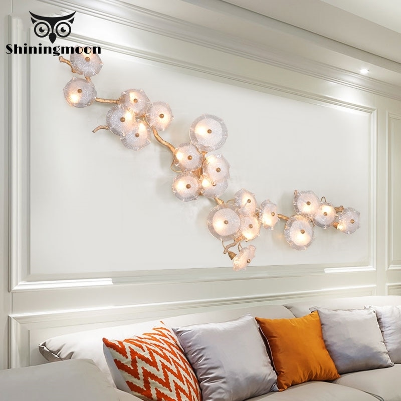 Modern Copper LED Wall Lamp Brass Tree Branch Wall Light Nordic Wall Sconce Deco Light Fixtures Living Room Dining Room Lighting
