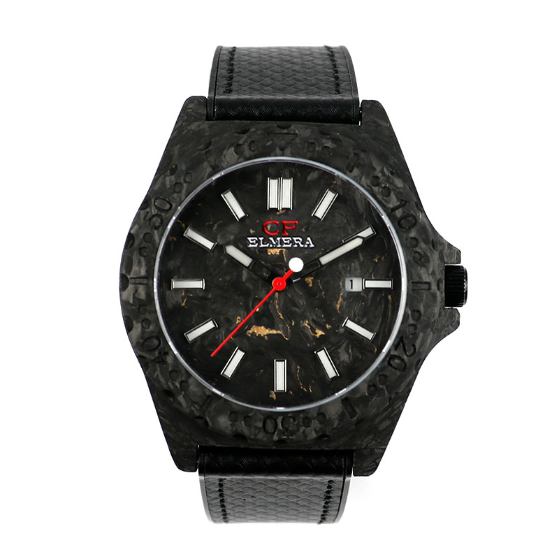 ELMERA Men's Watch Carbon Fiber Watch Mechanical Movement Custom Logo