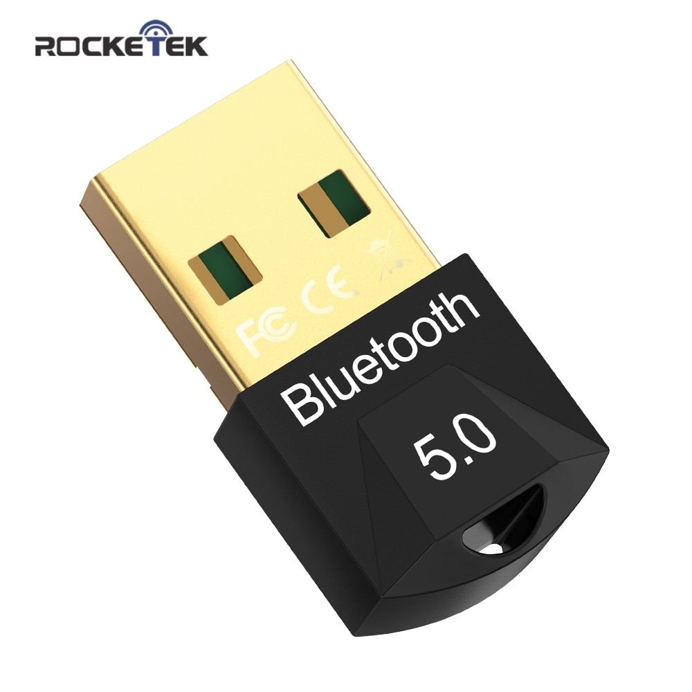 Rocketek USB Bluetooth Dongle Adapter 5.0 for PC Computer Speaker Wireless Mouse Bluetooth Music Audio Receiver Transmitter aptx