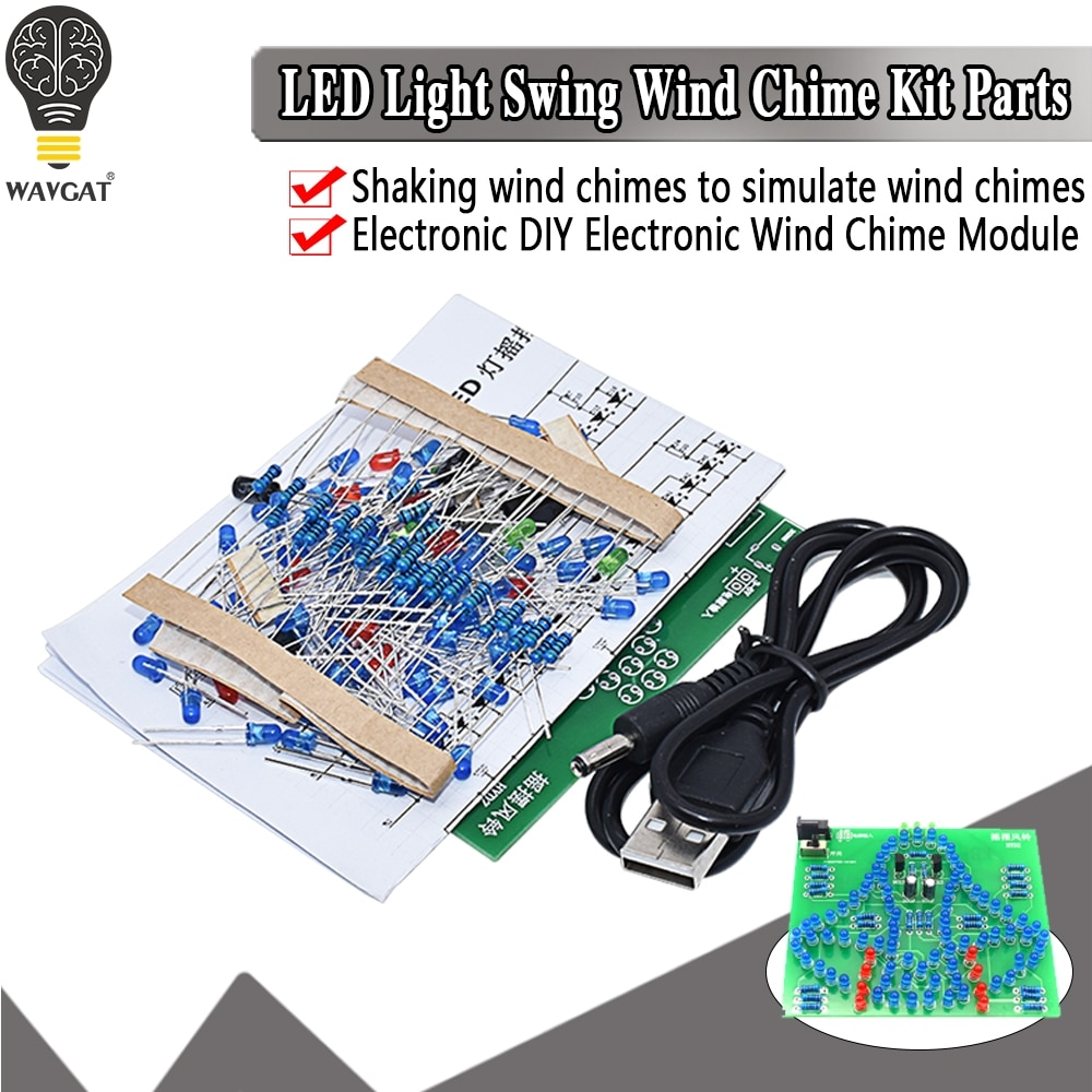 laboratory Swing bells Wobbly Windbell Fun Electronic DIY Kit Wring 95 LEDs Wind bell 5V 9V
