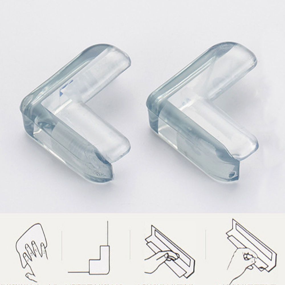 2PCS Clear Silicone Safety Corner Protector Table Desk Edge Corner Cushion Guard Protect Baby For Furniture Accessories