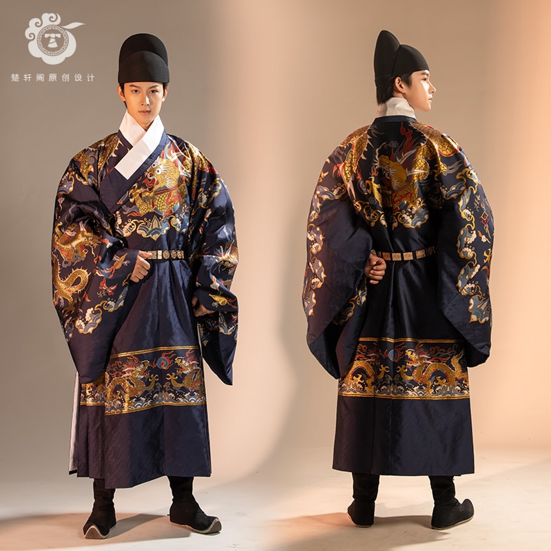 HanFu Chinese traditional clothing Eight Python Robe Taoist clothes Wedding clothes Men's Crew costume Film and television clot