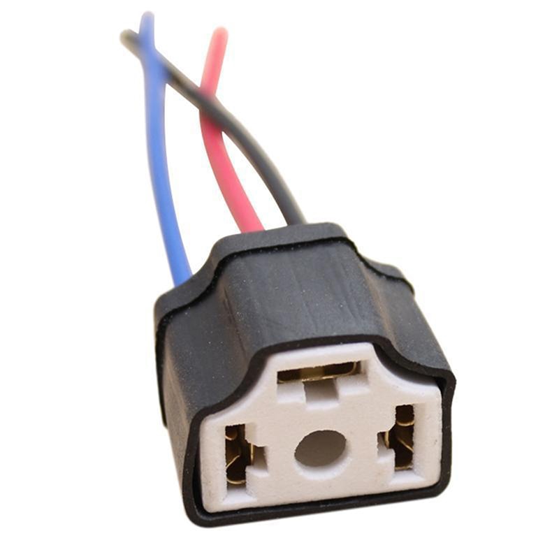 1Pc H4 9003 Ceramic Wire Wiring Car Head Light Bulb Lamp Harness Socket Plug Super Heat Resistant