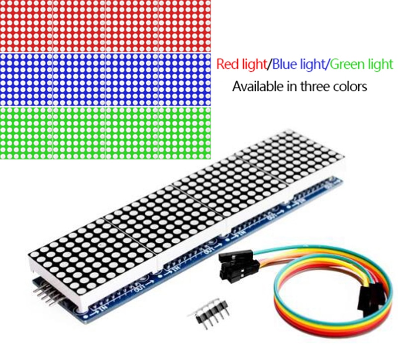 Max7219 Dot Matrix Module Control Single Chip Microcomputer Module 4-in-1 Display Send 5P Line (H6a4)