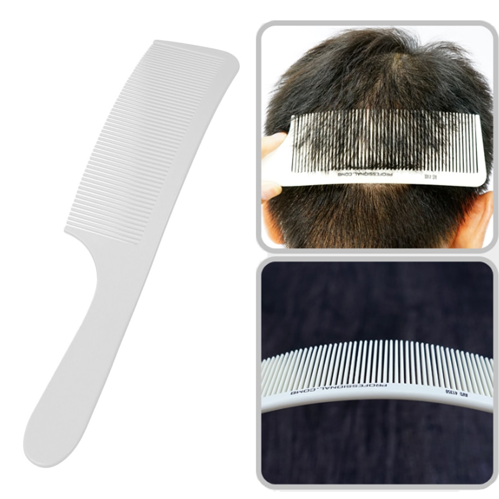 Curved Hair Clipping Cutting Comb Barber Flat Top Haircut Comb For Men